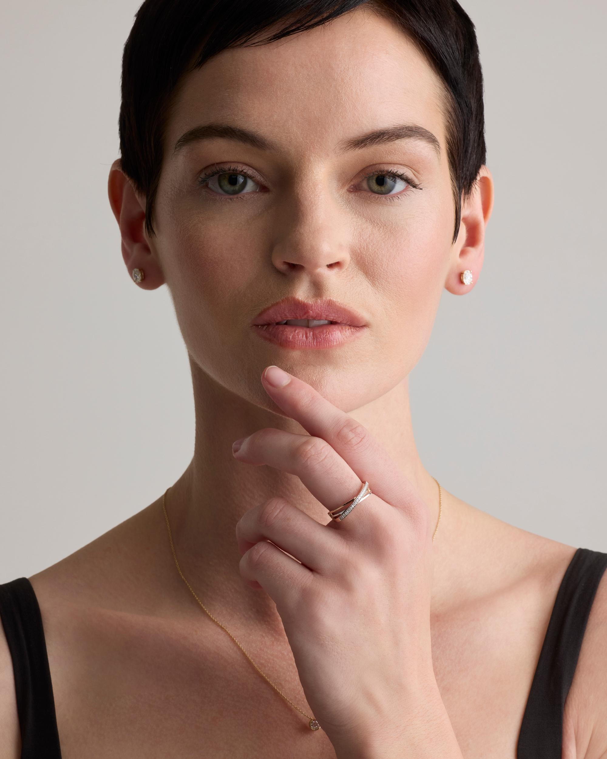 Quince | Women's 14K Gold Diamond Orbit Ring Product Image