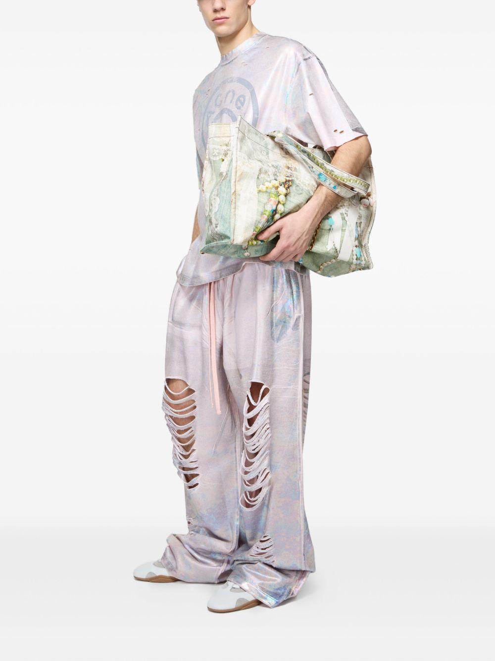 lace-trimmed printed tote bag Product Image