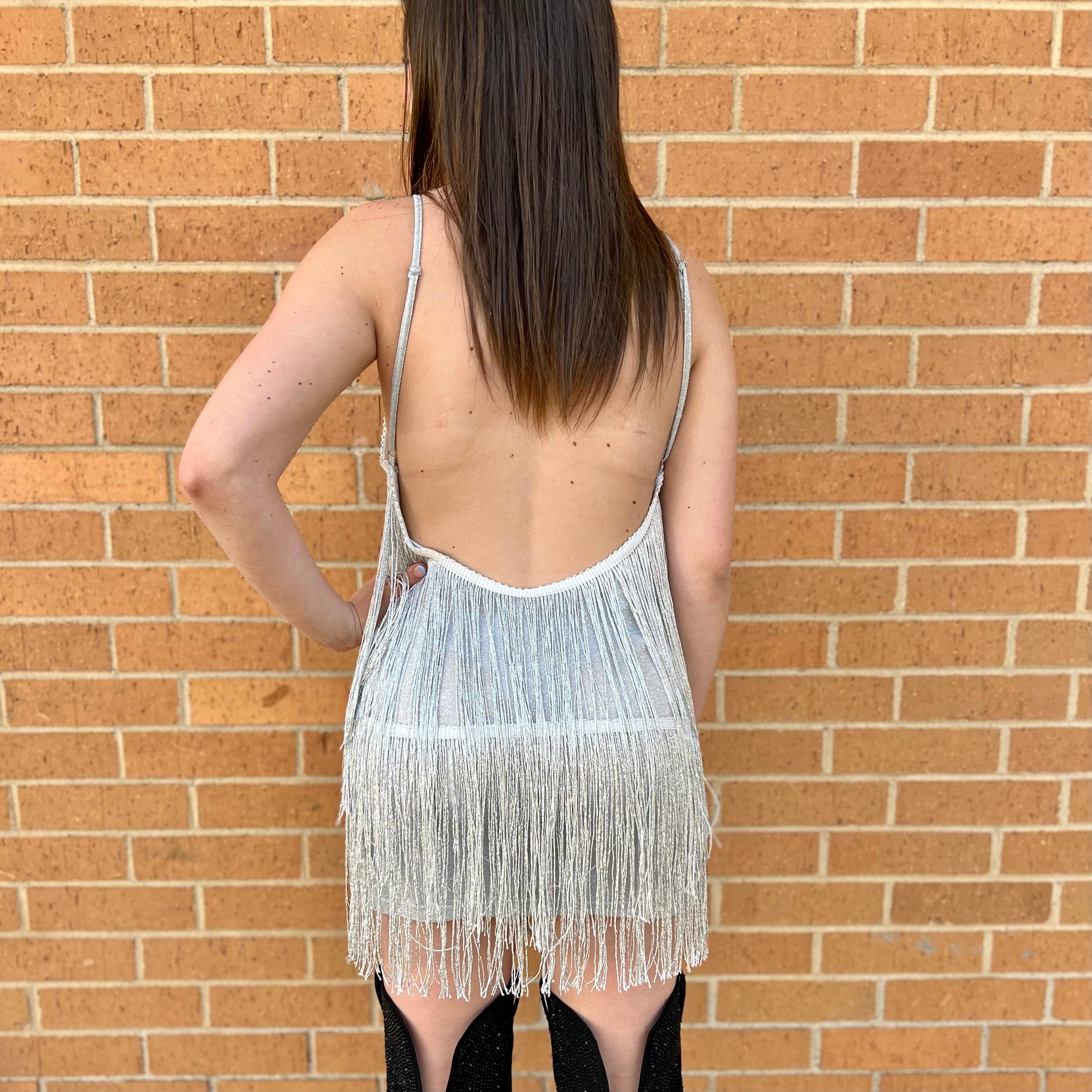 Fringe Tassel Backless Dress* Product Image