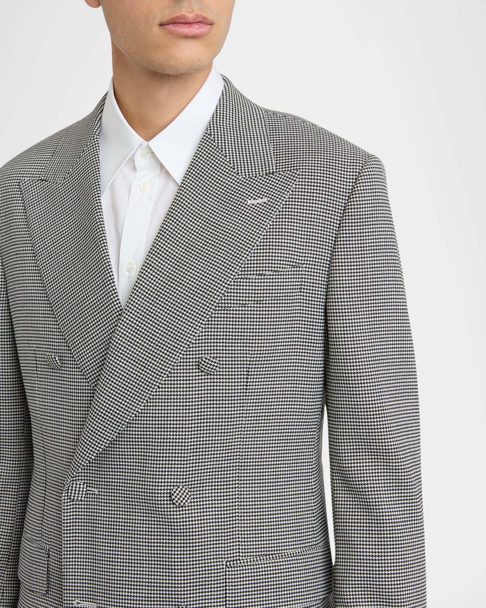 Men's Micro-Houndstooth Double-Breasted Sport Coat Product Image