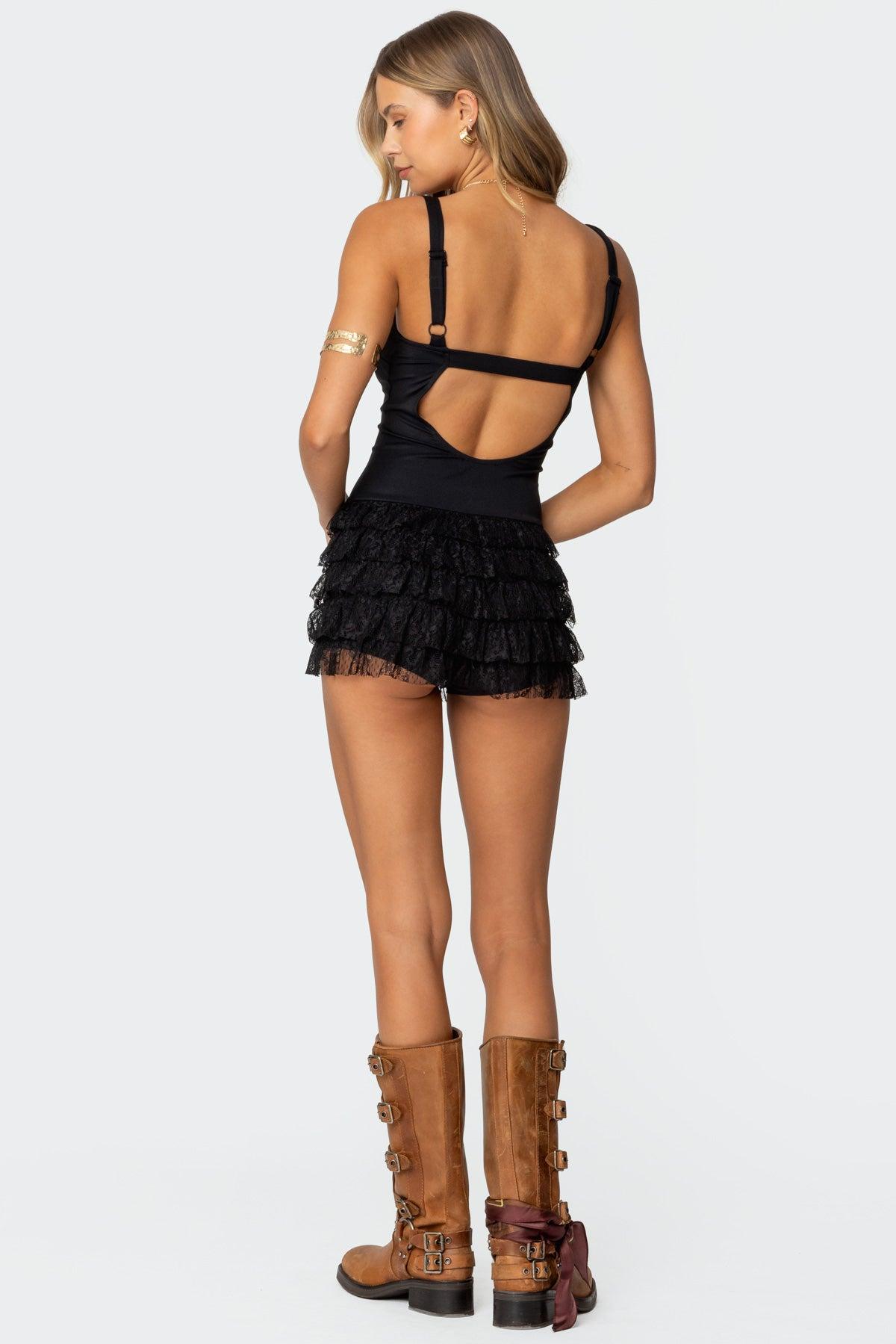 Lacey Ruffled Romper Product Image