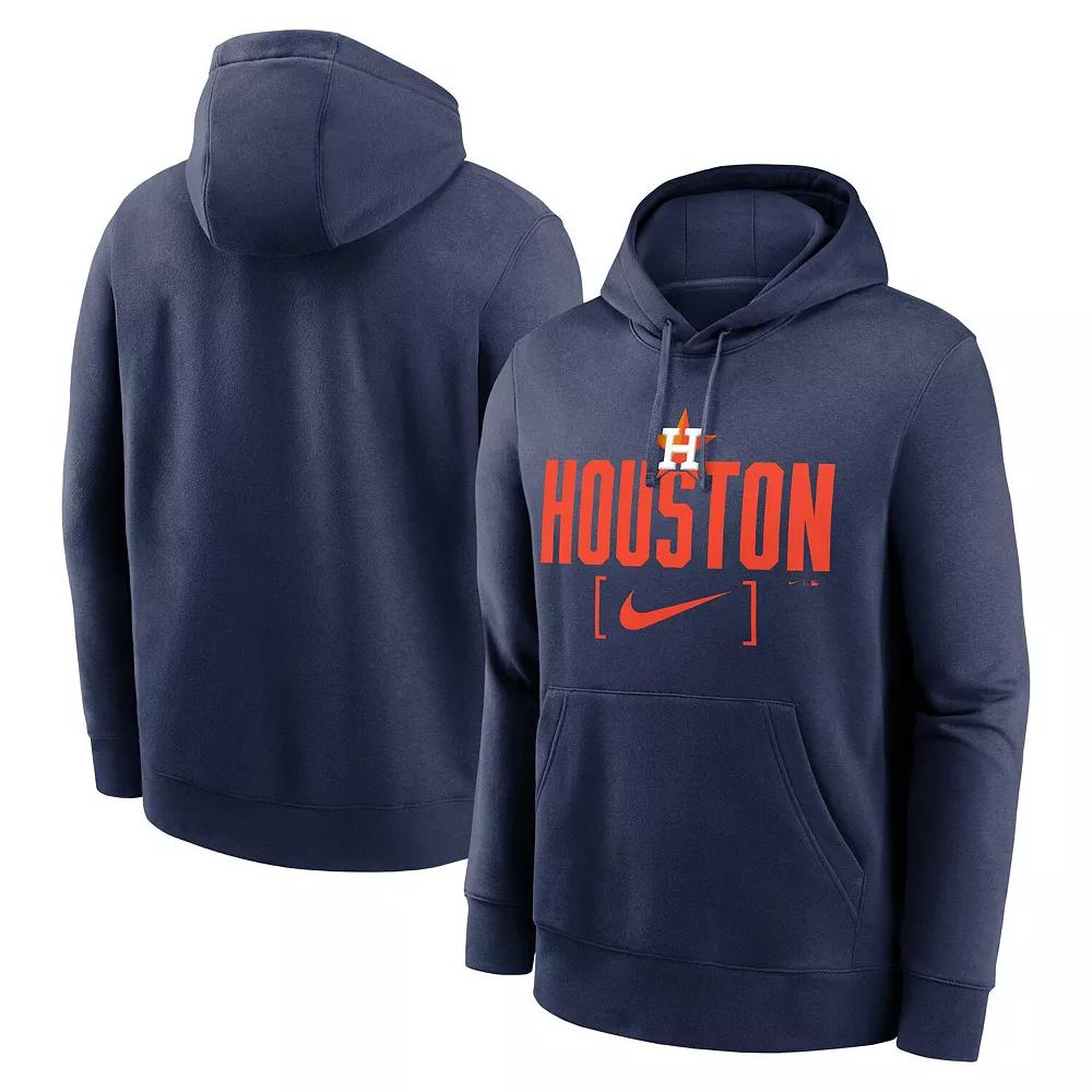 Men's Nike Navy Houston Astros Club Slack Pullover Hoodie, Size: Large, Blue Product Image