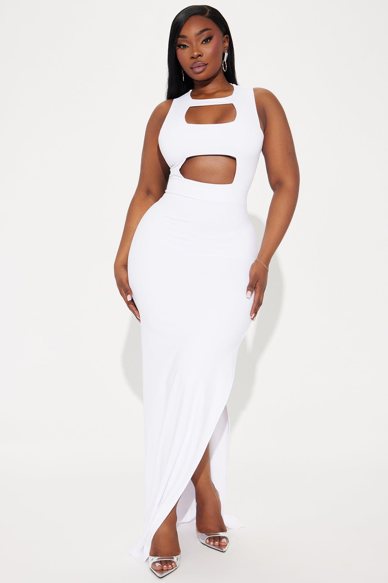 Maria Cut Out Maxi Dress - White Product Image