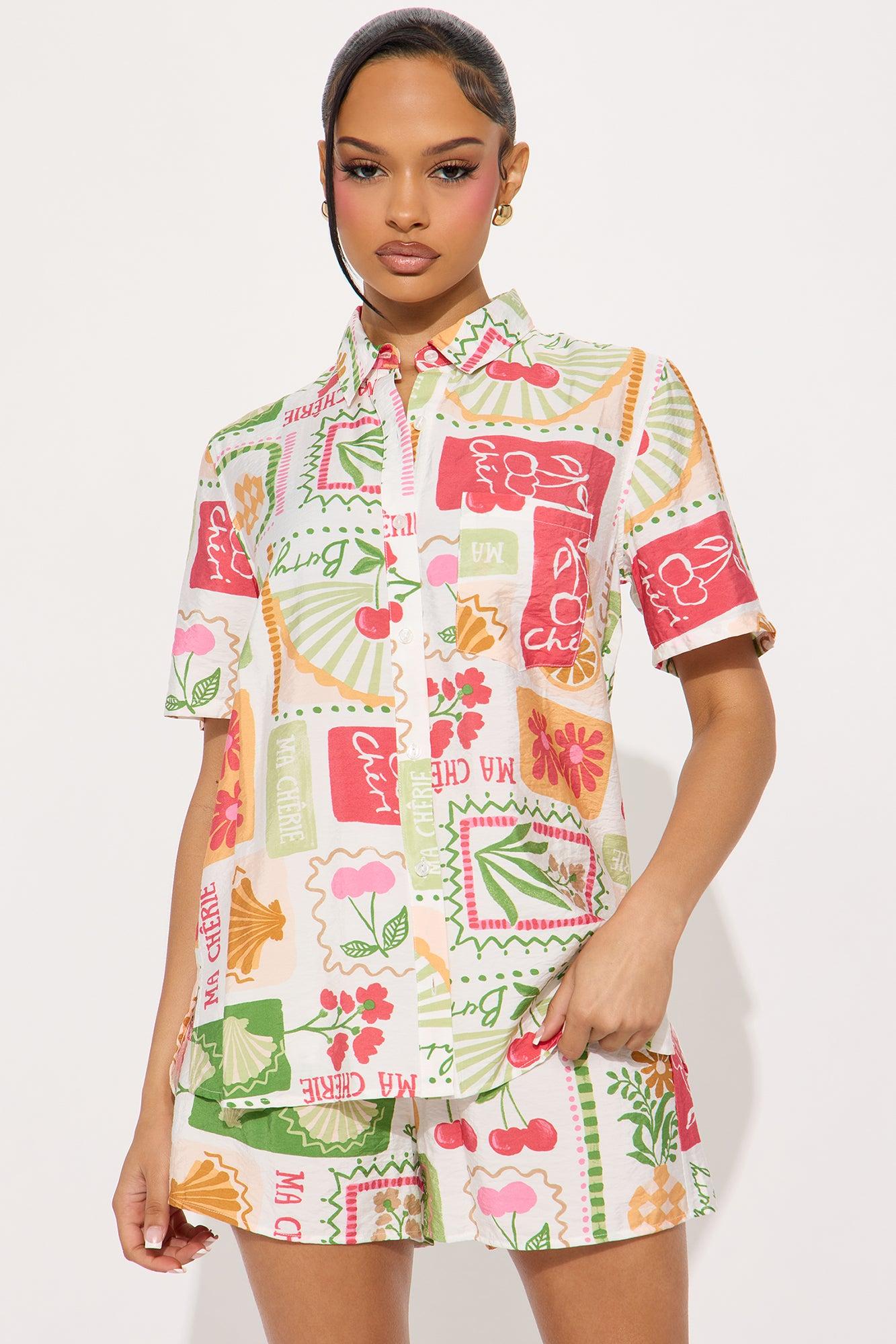 Tropical Dreams Short Set - Multi Color Product Image