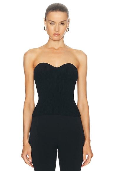 WARDROBE.NYC Strapless Bandeau Top in Baby Blue Product Image