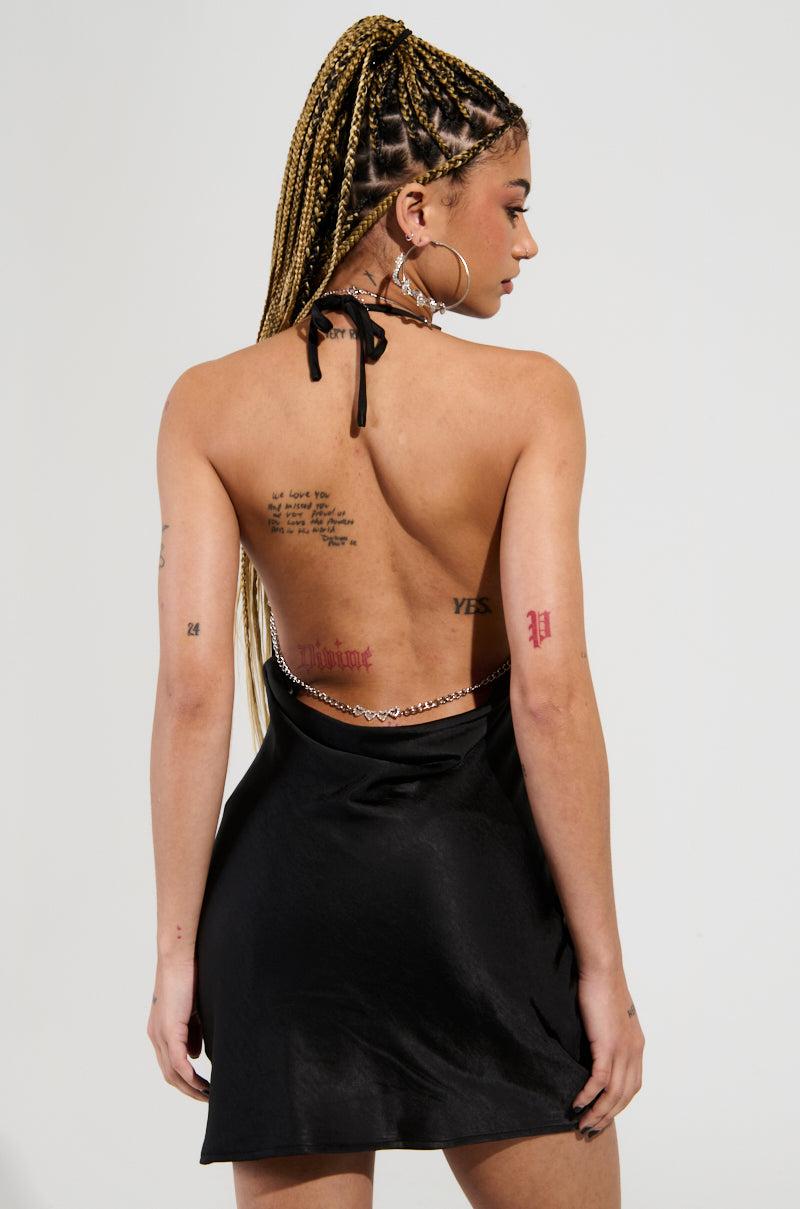 CANT REACH ME SLINKY MINI DRESS Product Image