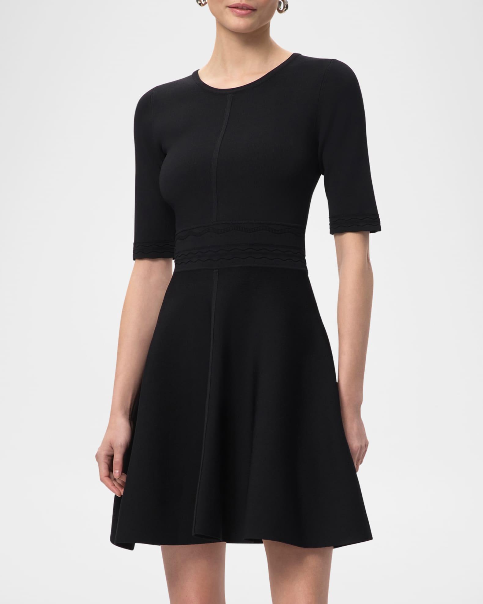 The Eden Knit Elbow-Sleeve Mini Dress Product Image