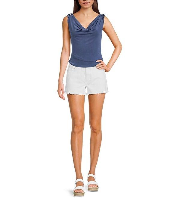 Originality Cowl Neck Tie Shoulder Top Product Image