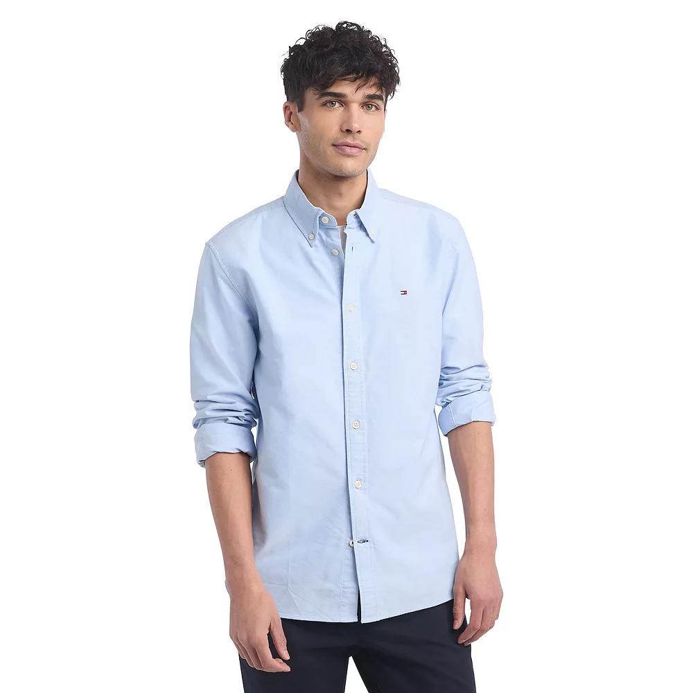 Men's Tommy Hilfiger Regular Fit Essential Stretch Oxford Shirt,  Product Image