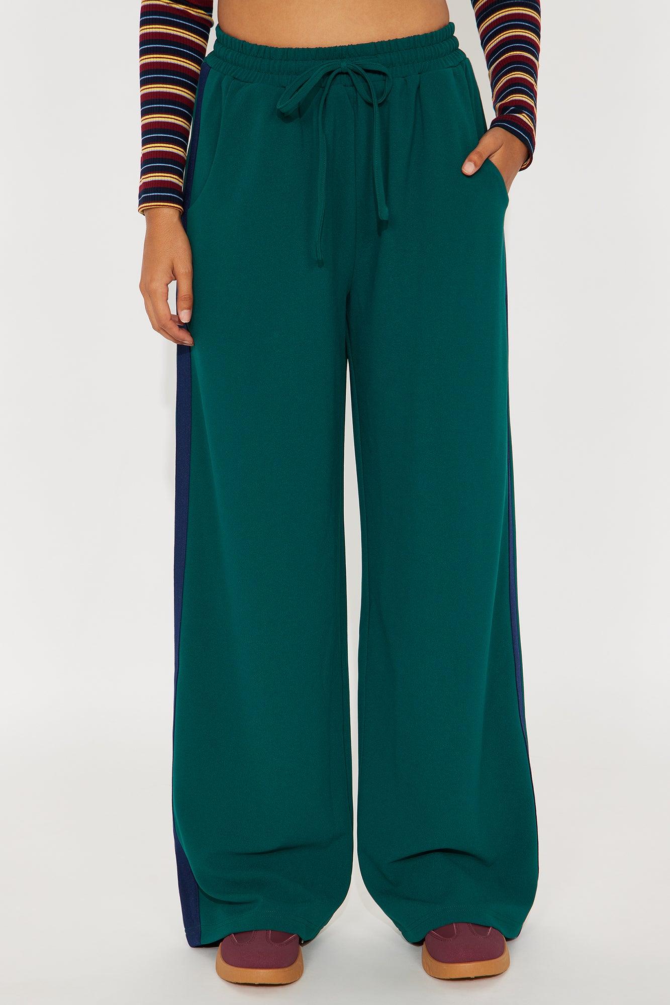 Point Of View Track Trouser Pant - Hunter Green Female Product Image