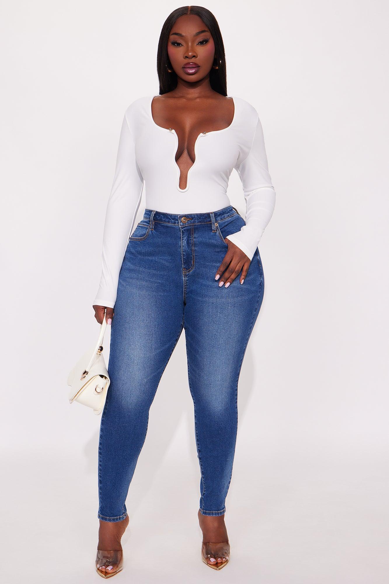 Sleek Fit Mid Rise Skinny Jean - Medium Wash Female Product Image