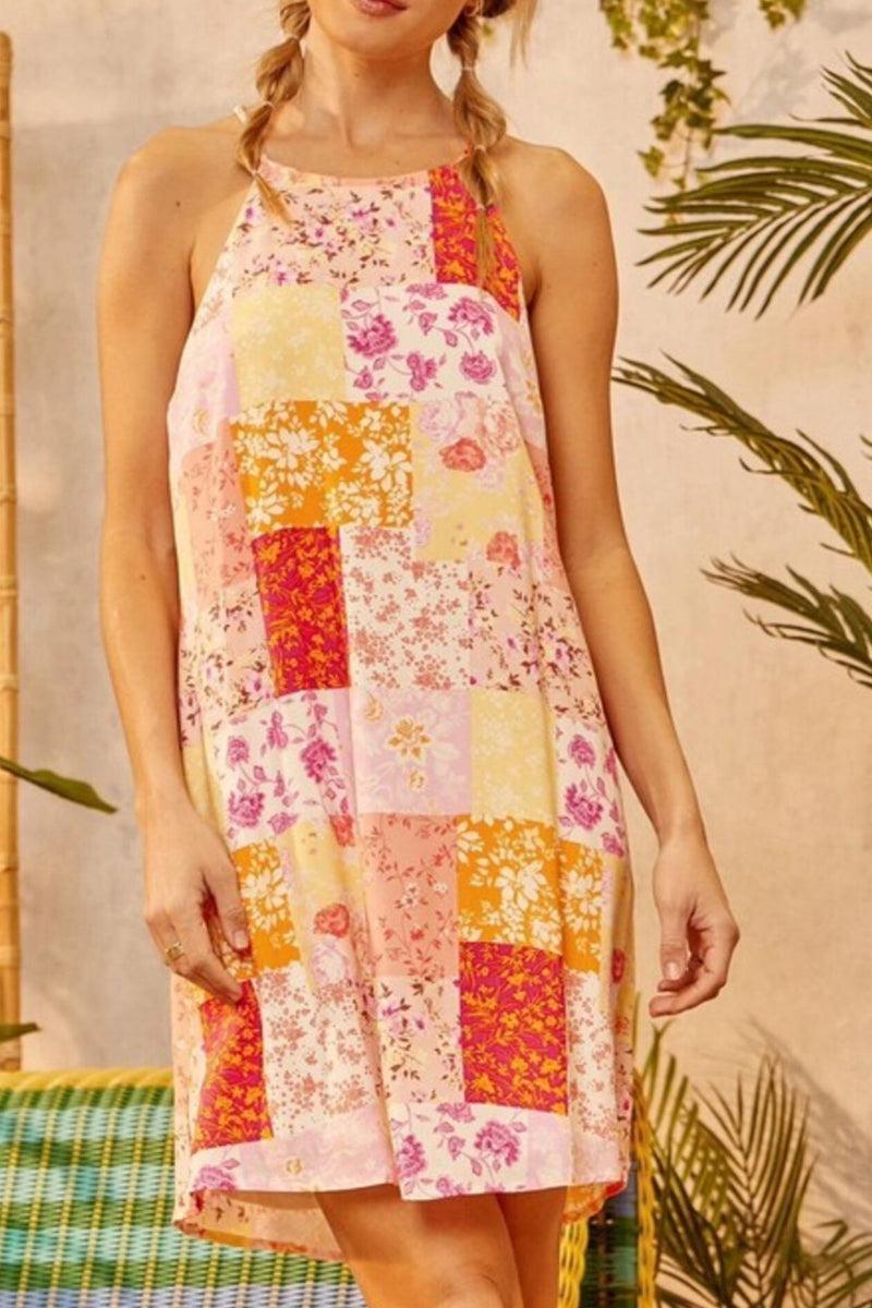 Printed Patchwork Dress Product Image