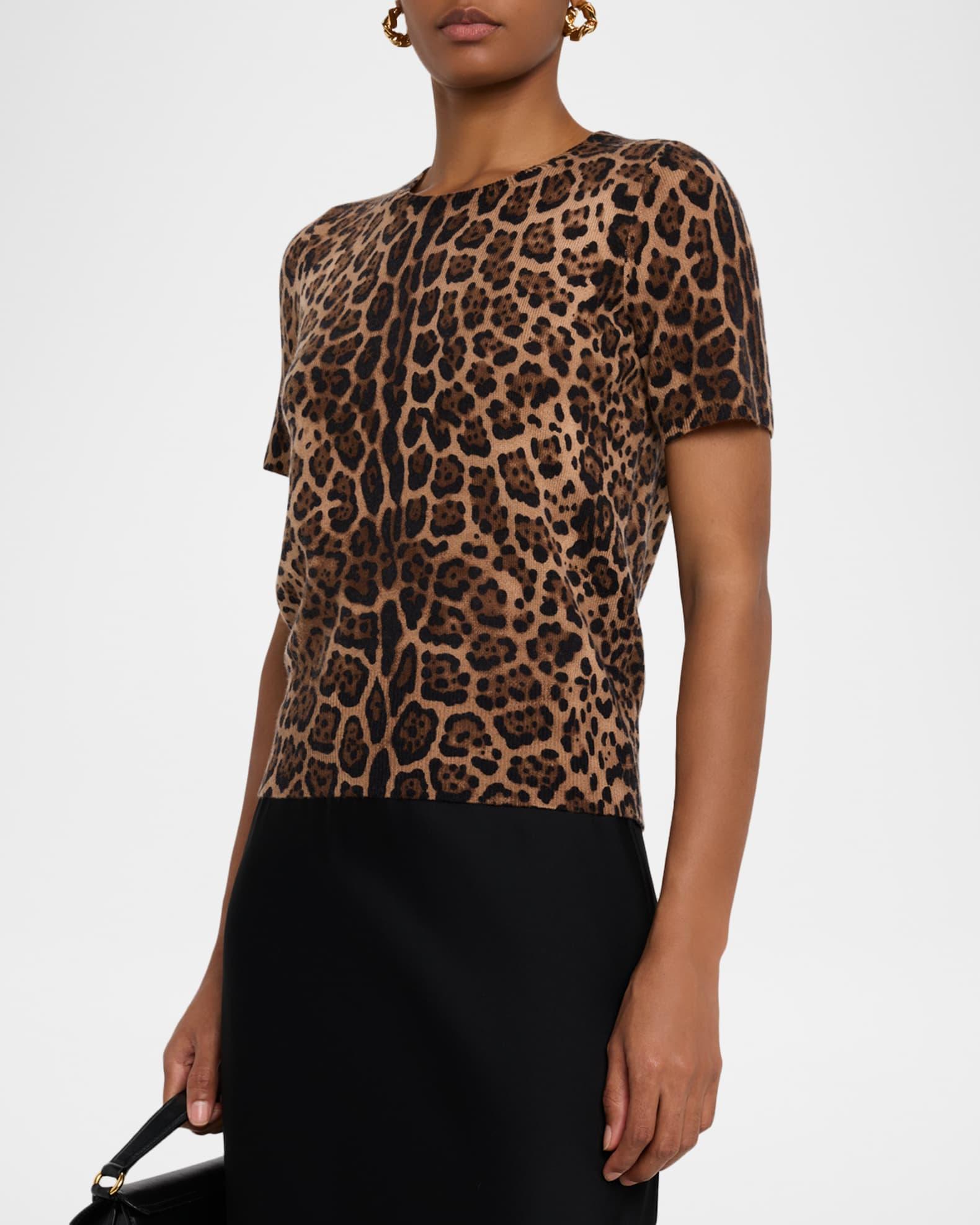 Cashmere Jaguar-Print Crewneck Sweater Product Image