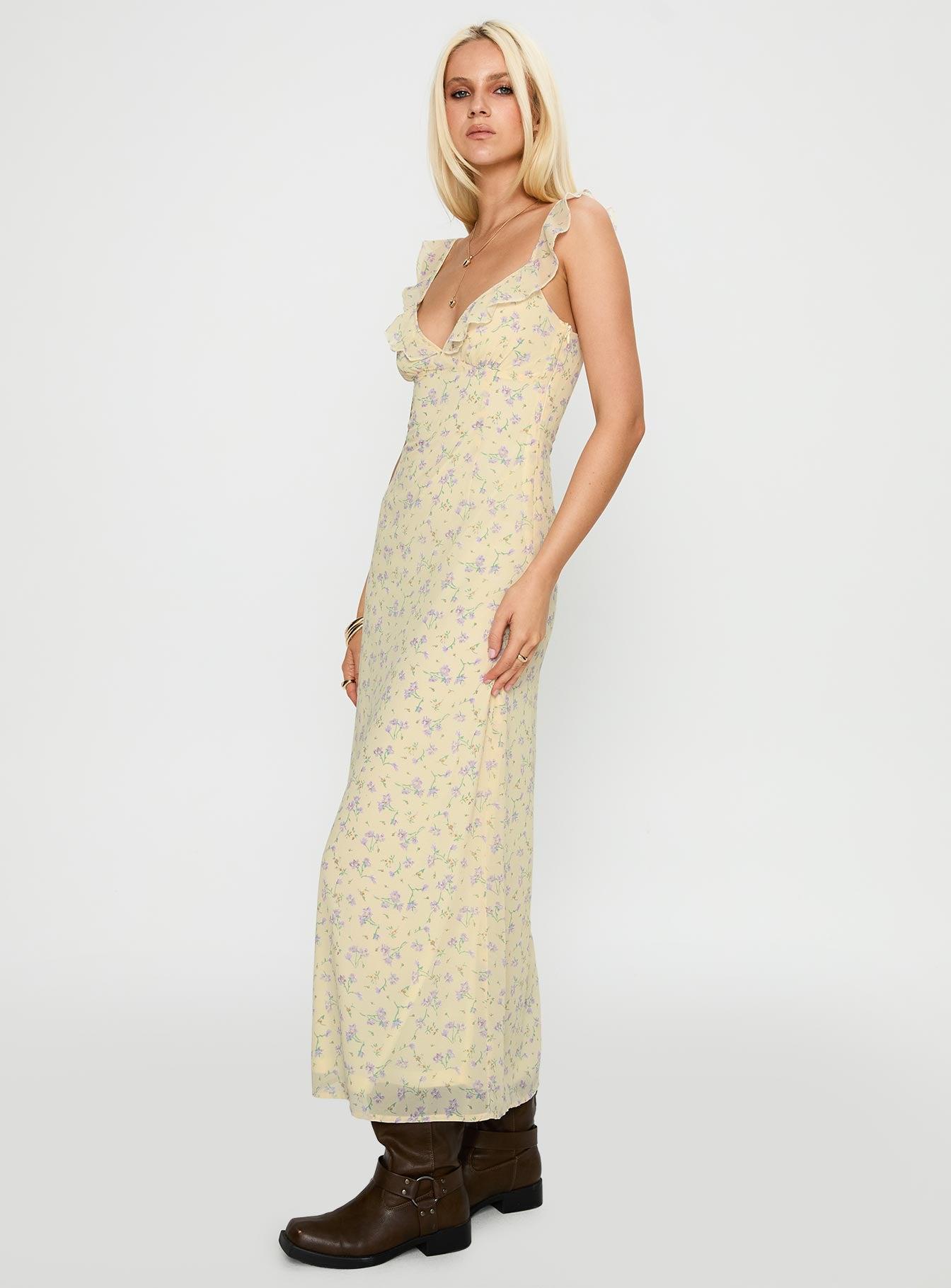 Jayne Frill Maxi Dress Multi Product Image