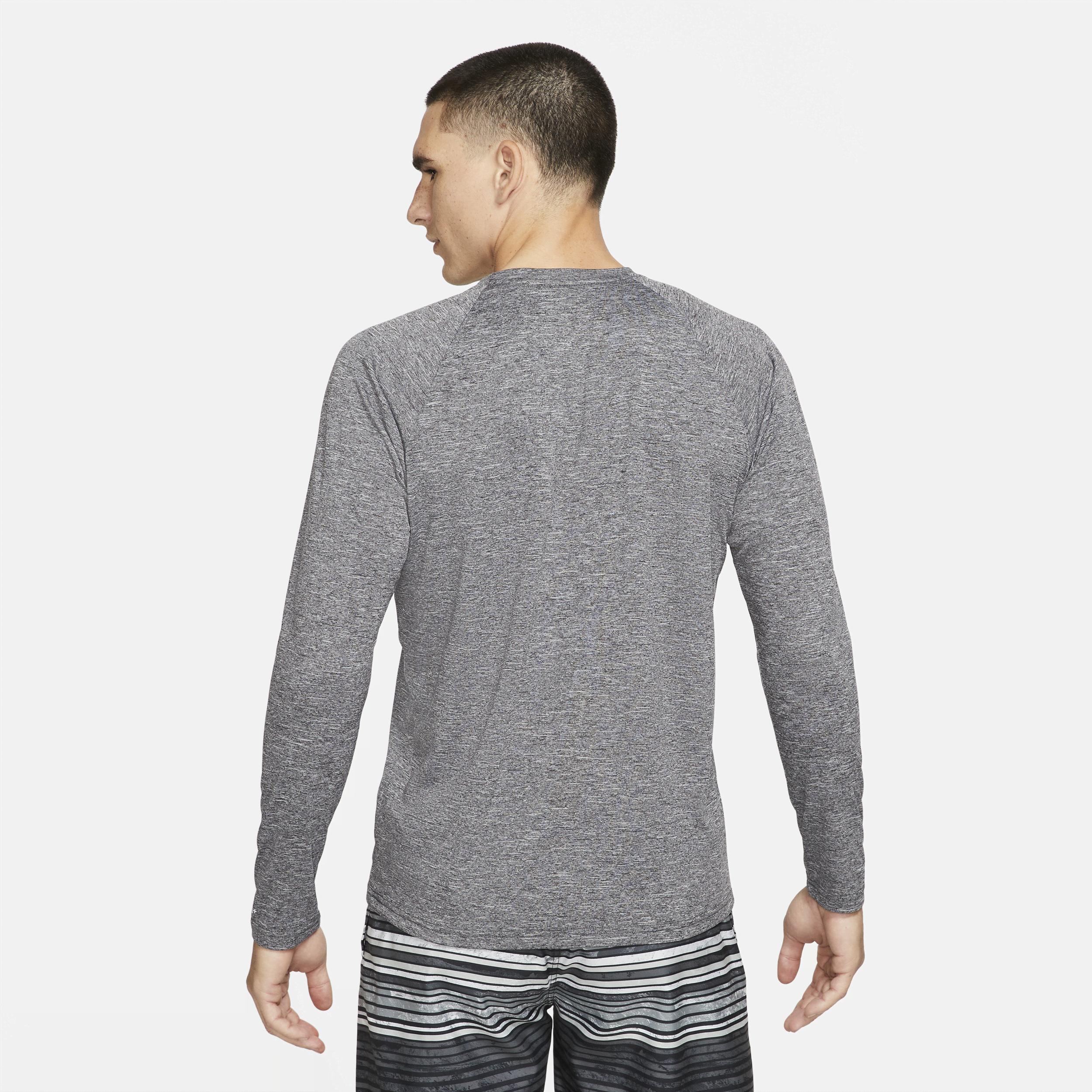 Nike Men's Heathered Long-Sleeve Hydroguard Swim Shirt Product Image