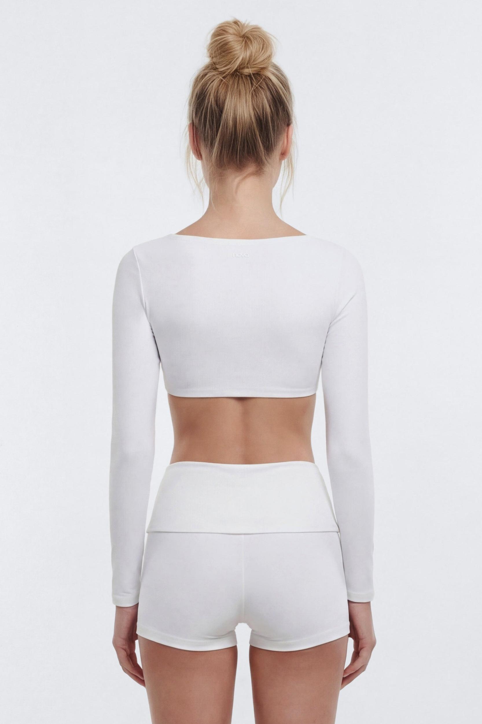 ButterSoft™ Side Ruched Skort - White Female Product Image