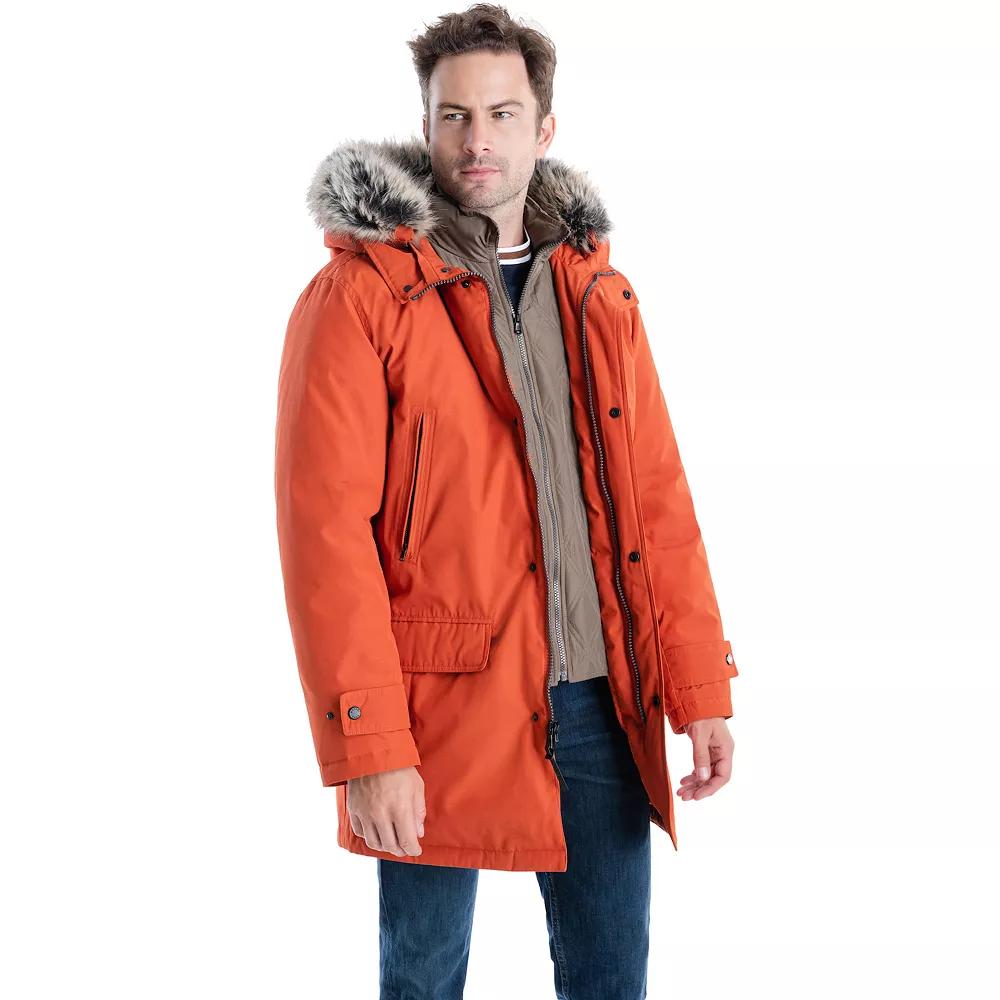 Men's London Fog Arctic Jacket, Size: Medium, Orange Spice Product Image