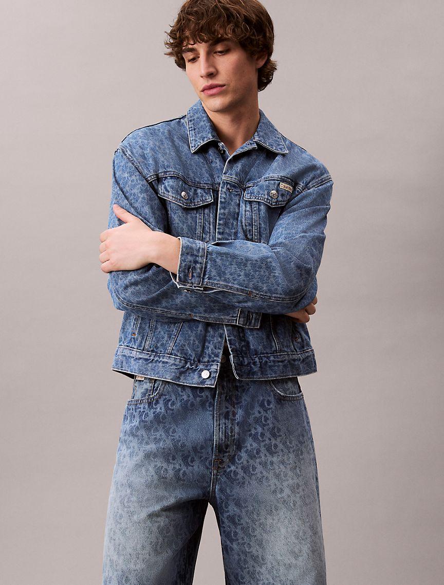 Allover Monogram 90s Denim Shorts  Product Image