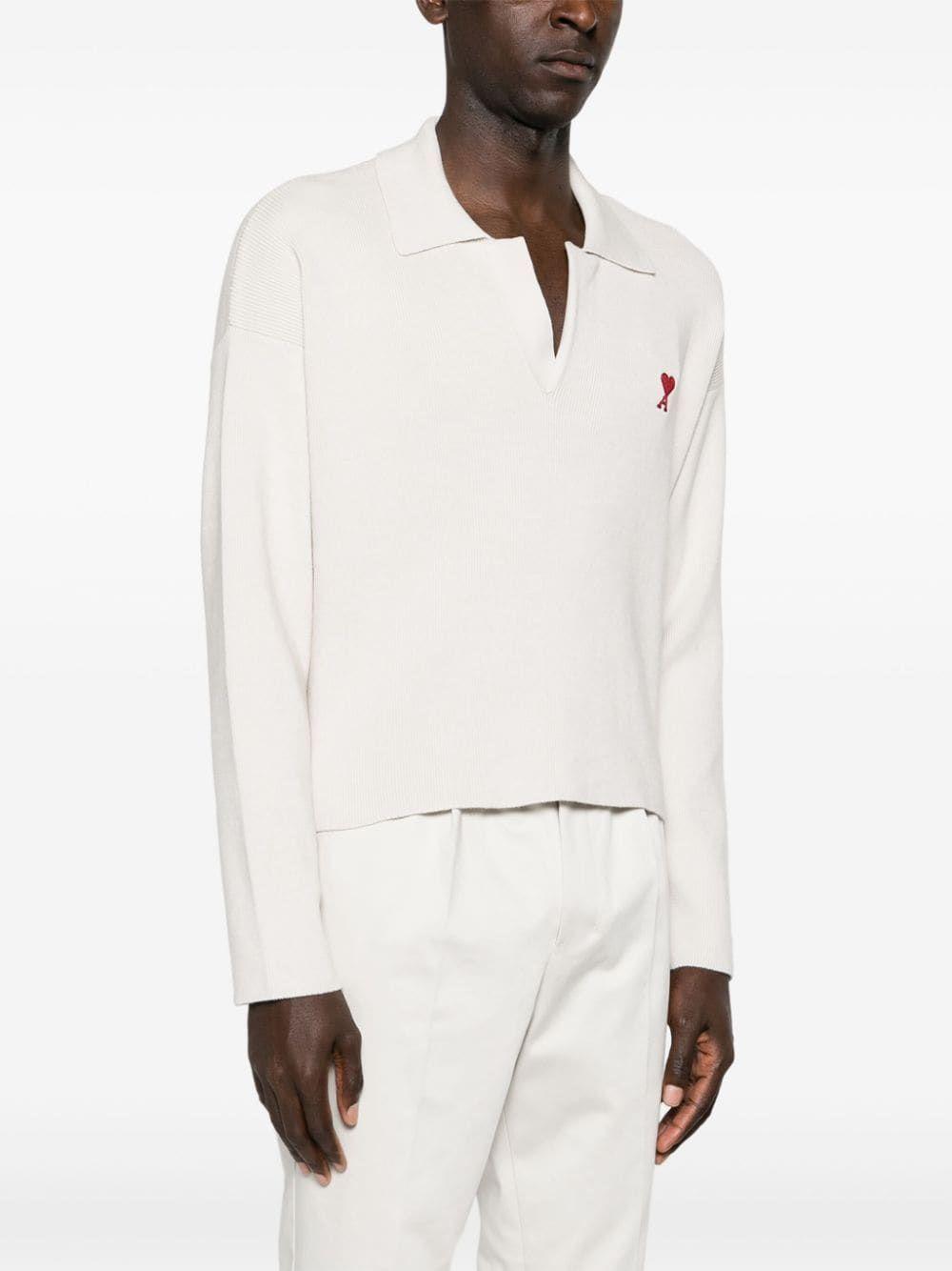 spread-collar ribbed jumper Product Image