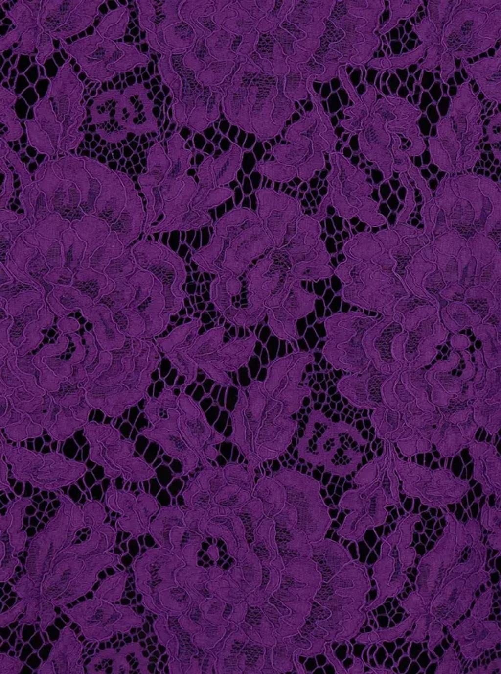 DOLCE & GABBANA Cordonetto Lace Short Dress In Purple Product Image