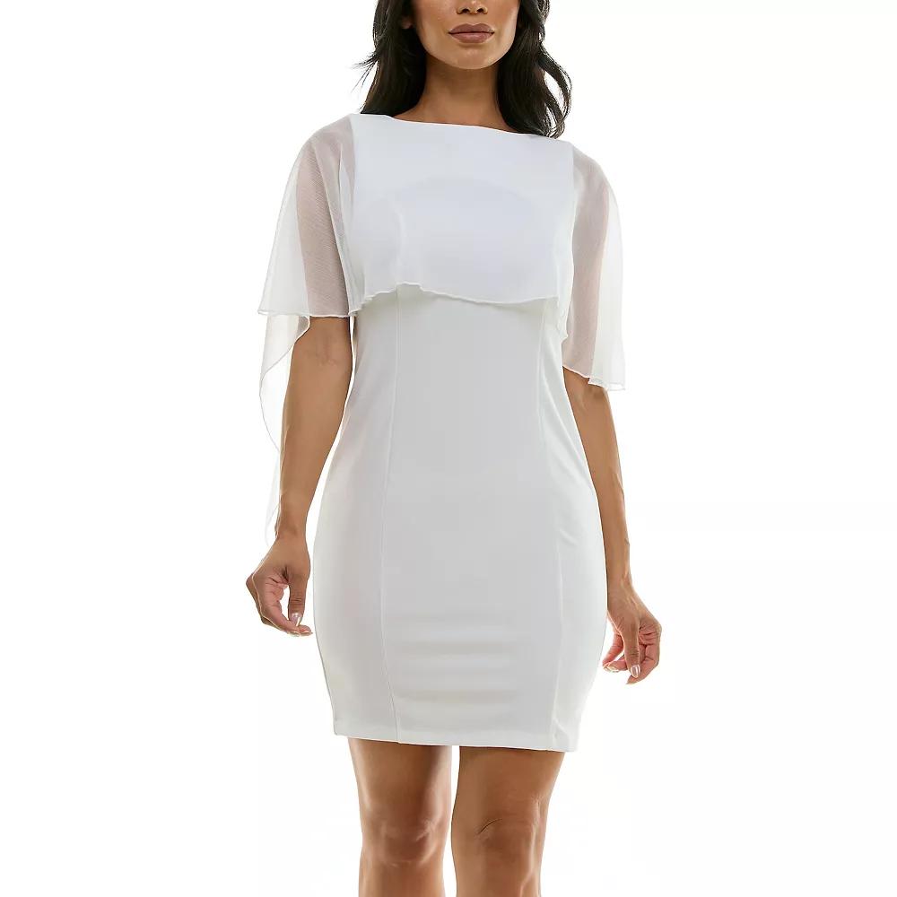 Women's Nina Leonard Popover Chiffon Sheath Dress,  Product Image