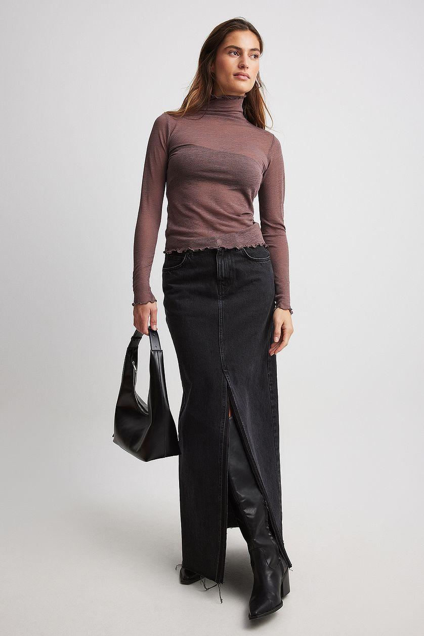 Sheer Long Sleeve Top Product Image