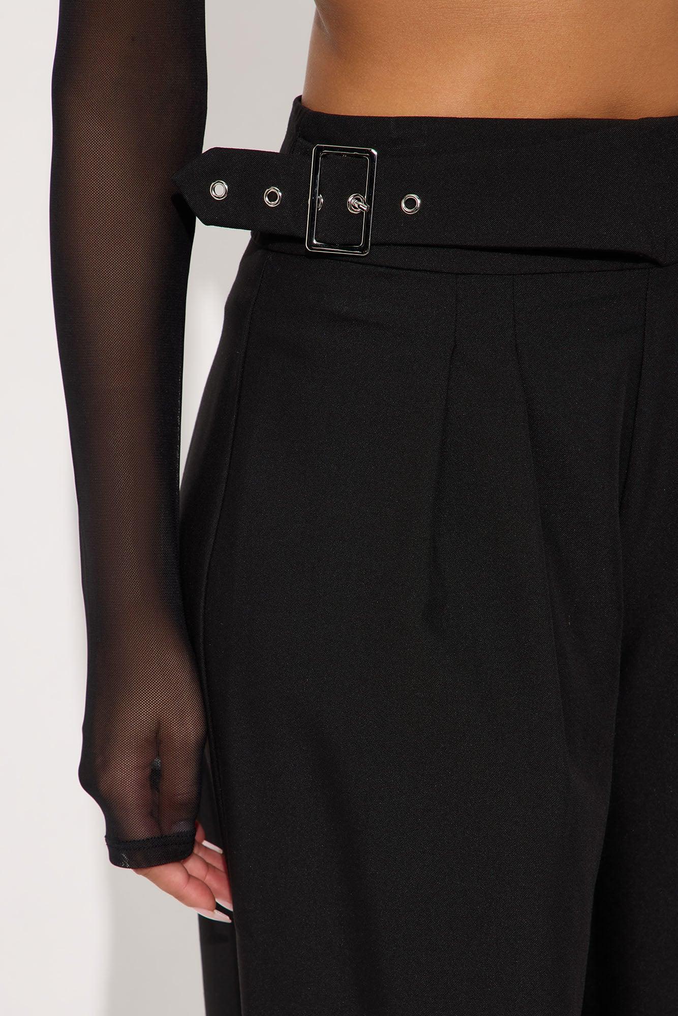 Different Standards Wide Leg Trouser Pant - Black Female Product Image