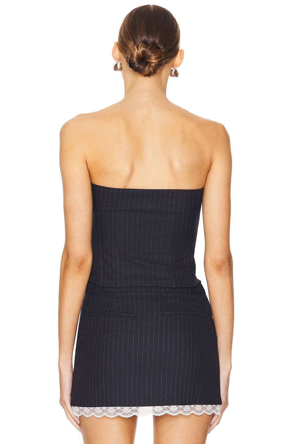 Lovers and Friends Elodie Top in Grey Pinstripe Product Image