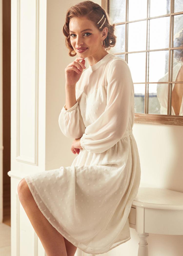 Sheerly Blessed In Bliss Fit and Flare Dress Product Image