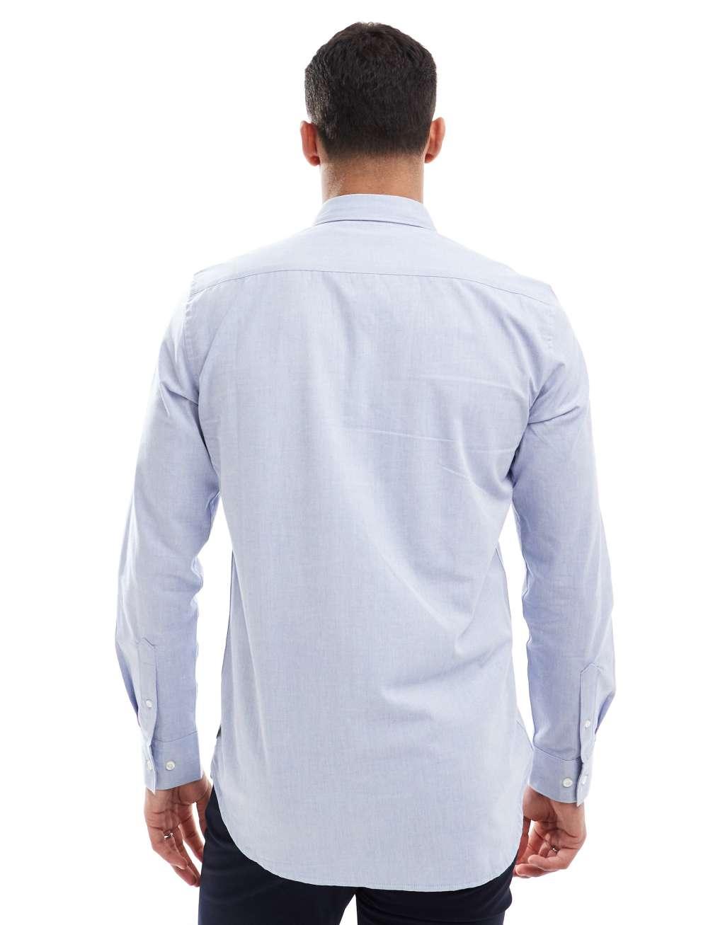 French Connection smart fitted shirt in sky blue Product Image