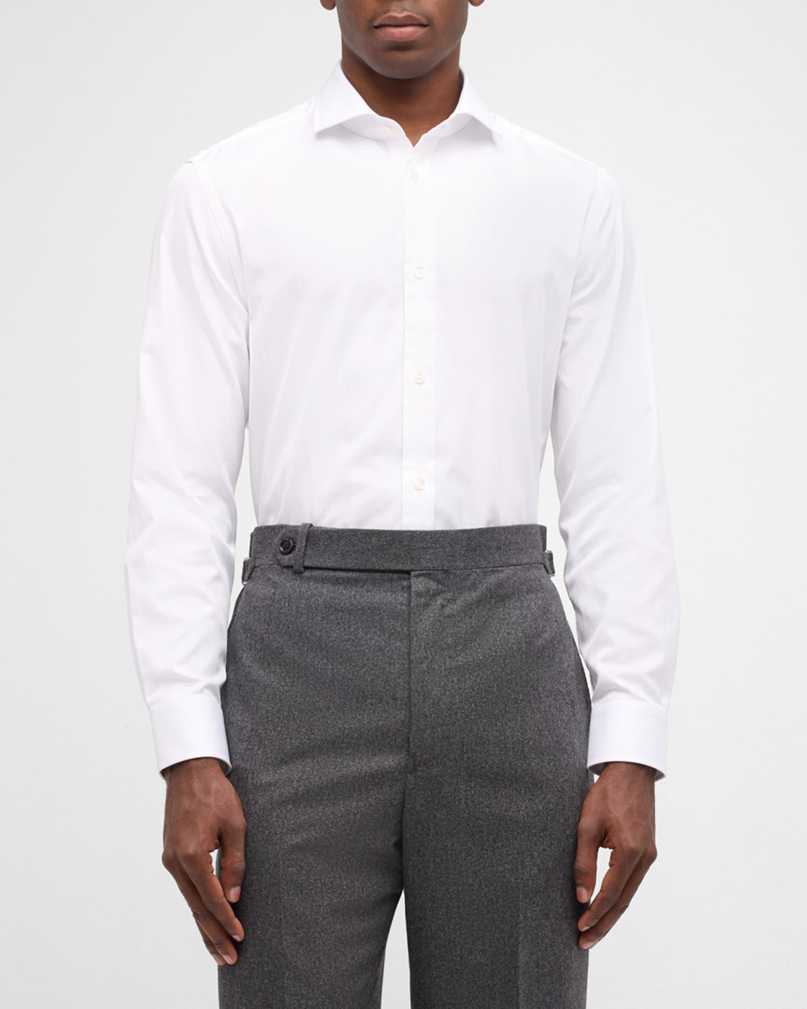 Men's Cotton Twill Spread-Collar Sport Shirt Product Image