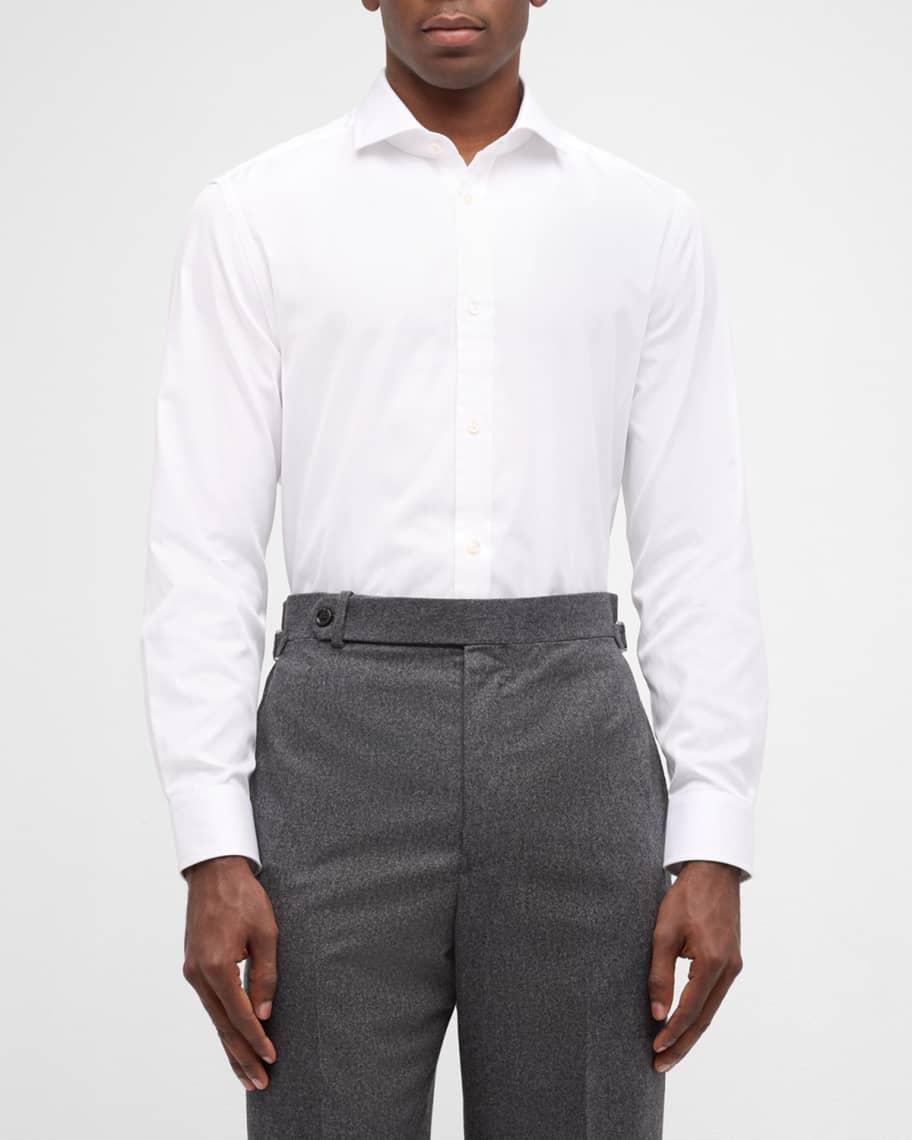 Men's Cotton Twill Spread-Collar Sport Shirt Product Image