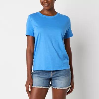 a.n.a Womens Crew Neck Short Sleeve T-Shirt Product Image