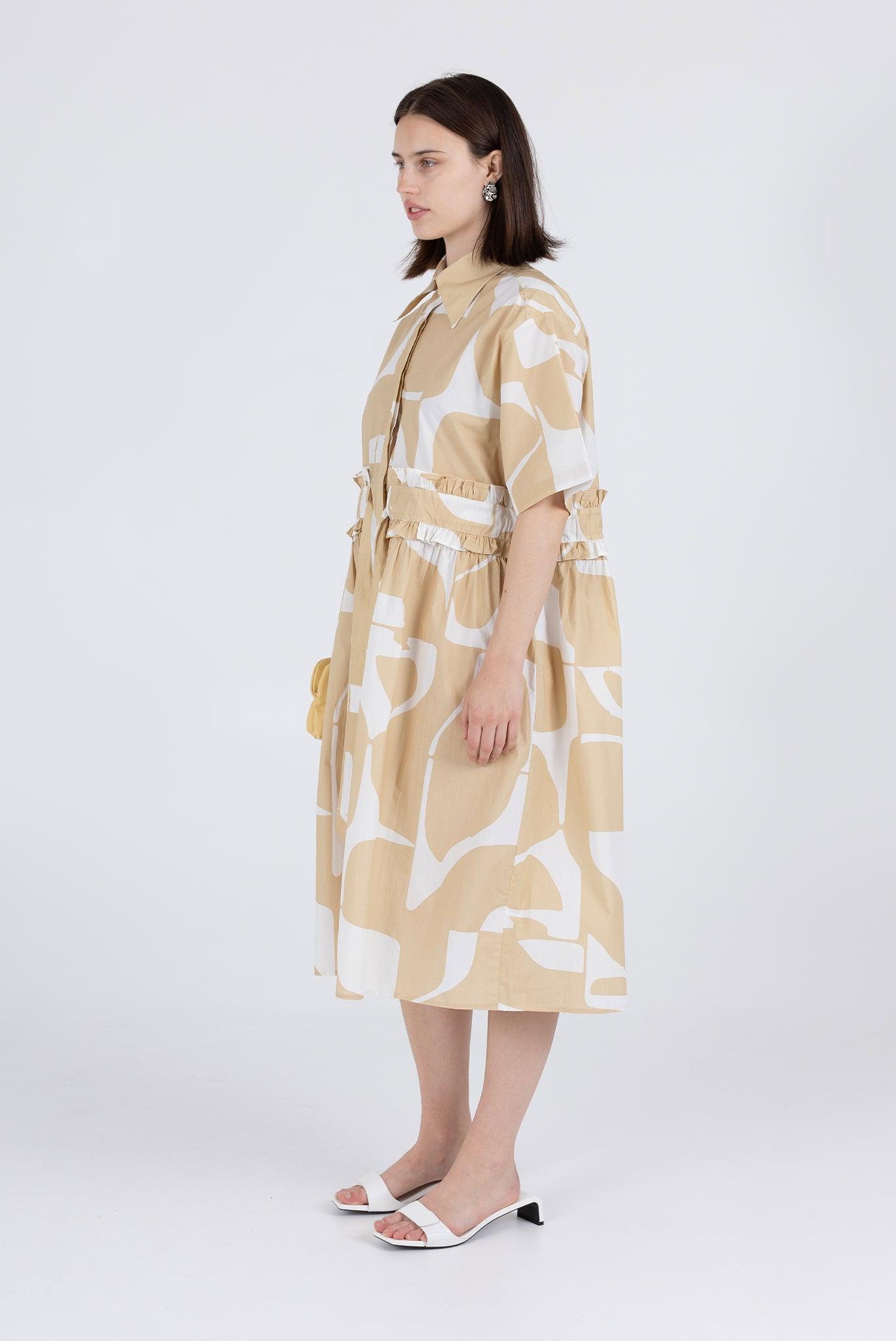 Gabrielle Dress - Wheat Sky Product Image