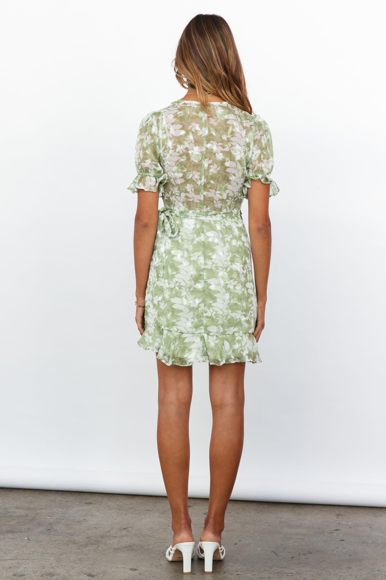 Moving Parts Dress Avocado Product Image