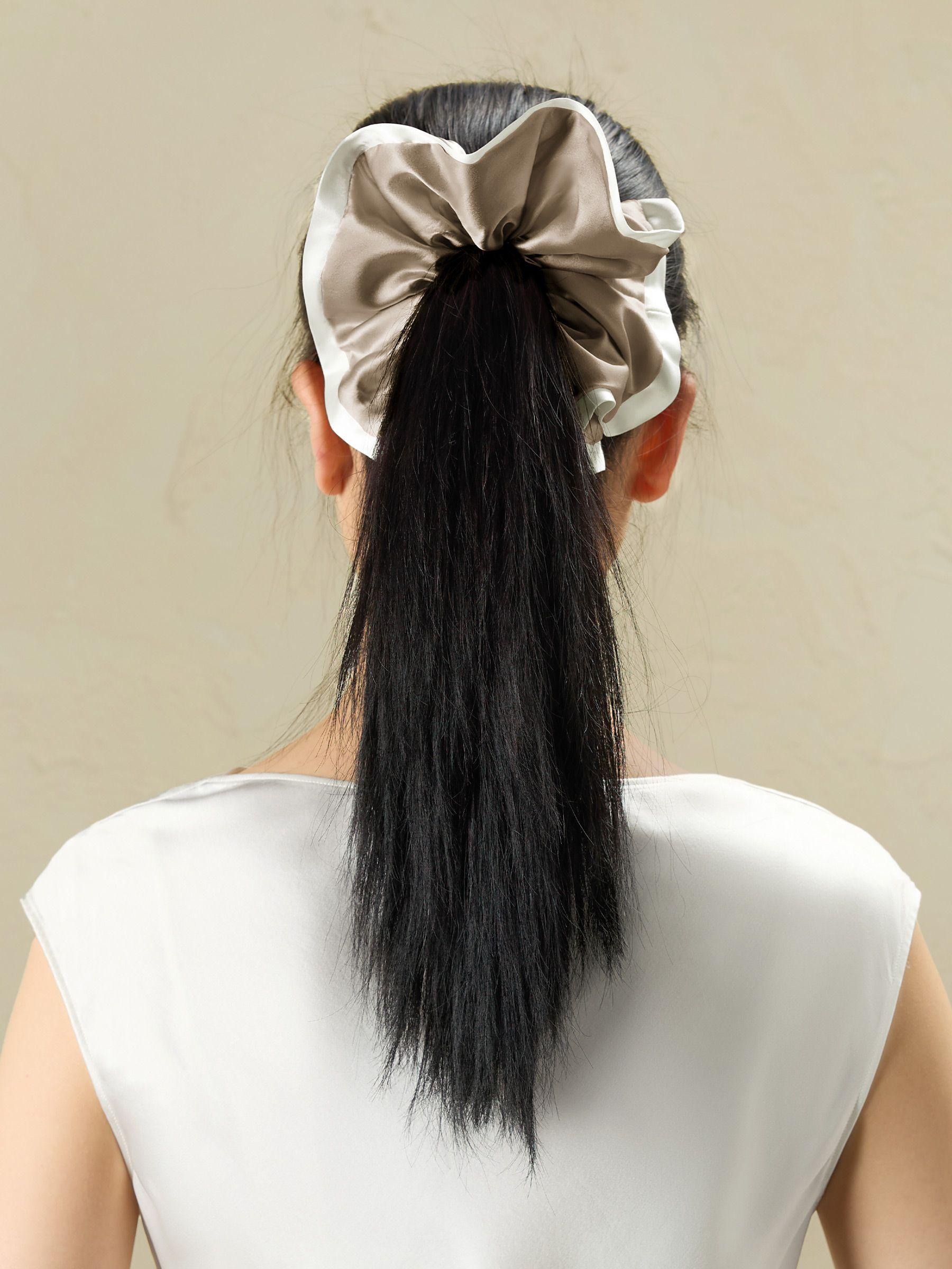 Two-Tone Grace Silk Scrunchie Product Image