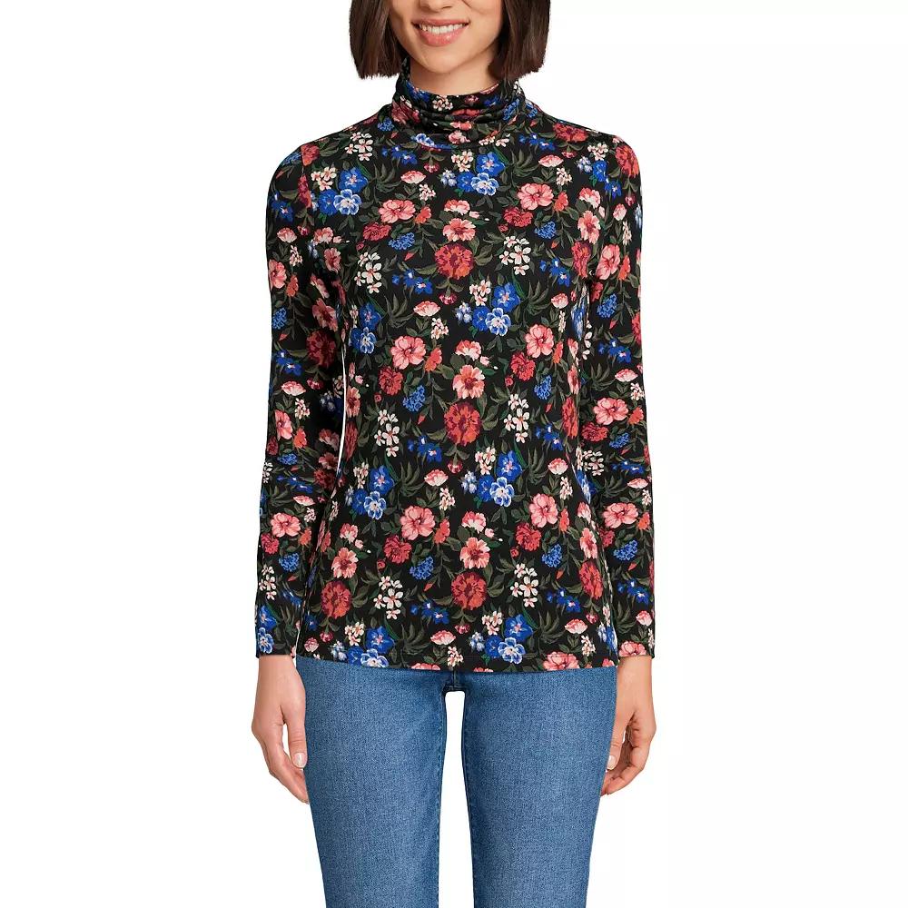 Women's Lands' End Lightweight Fitted Turtleneck,  Product Image