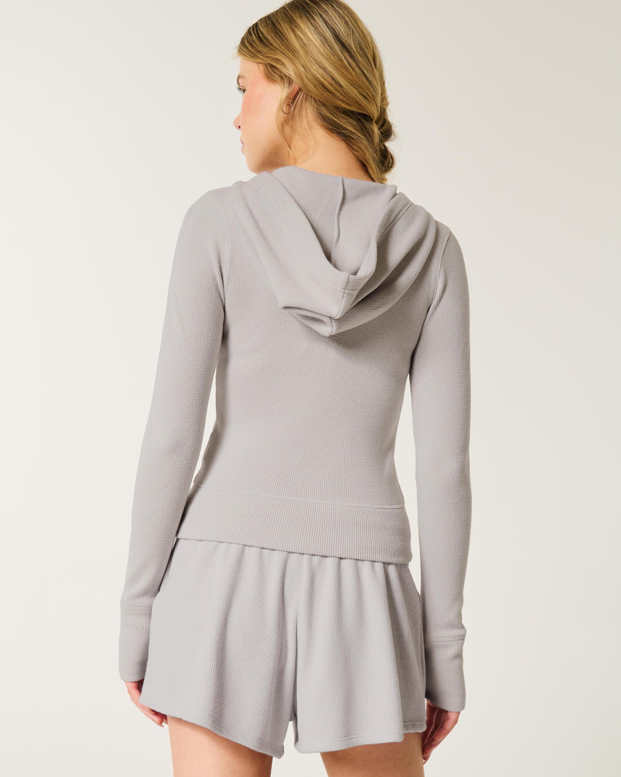 Gilly Hicks Waffle Zip-Up Hoodie Product Image