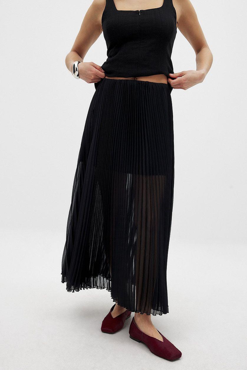 Midi Skirt With Pleats Product Image