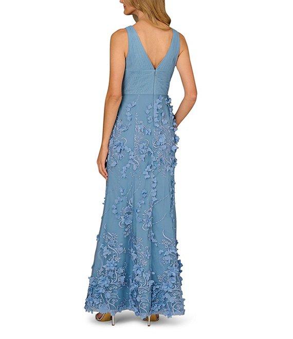 Aidan Mattox V-Neck Sleeveless Front Slit Gown Product Image