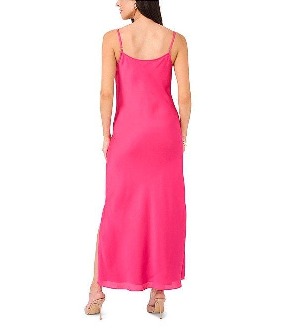 Vince Camuto Satin Cowl Neck Sleeveless Maxi Slip Dress Product Image