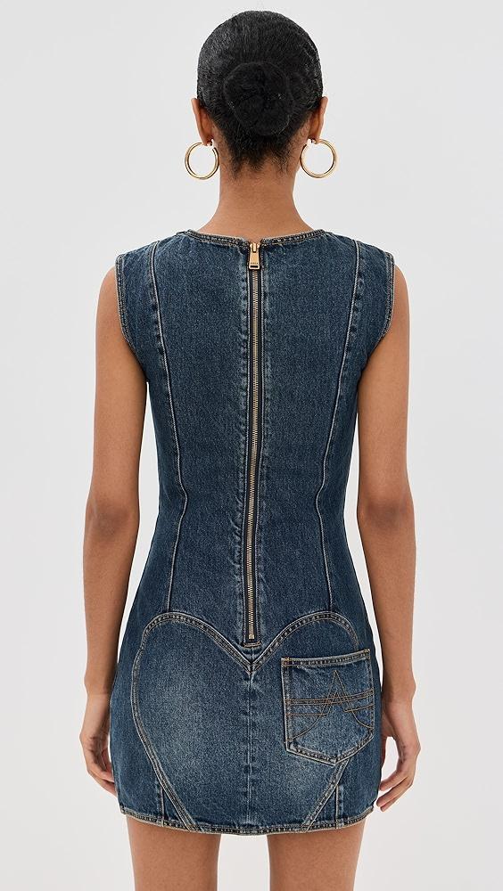 AREA Crystal Button Studded Slit Mini Dress | Shopbop Product Image