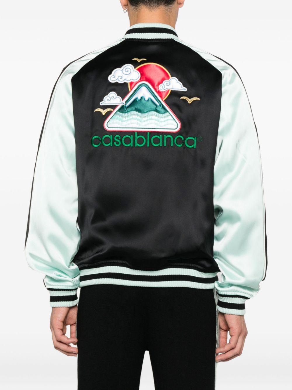 embroidered-logo bomber jacket Product Image