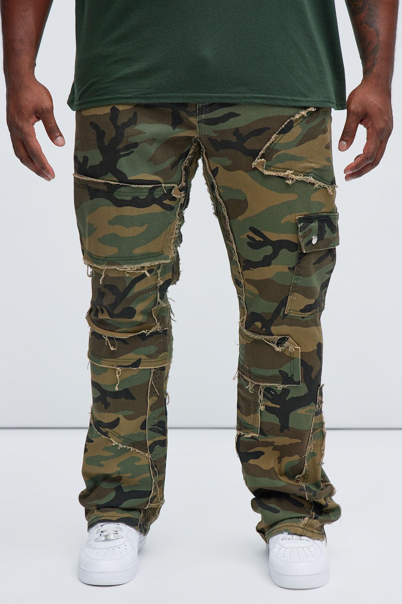 Pull Up To The Scene Skinny Flare Pants - Camouflage Product Image