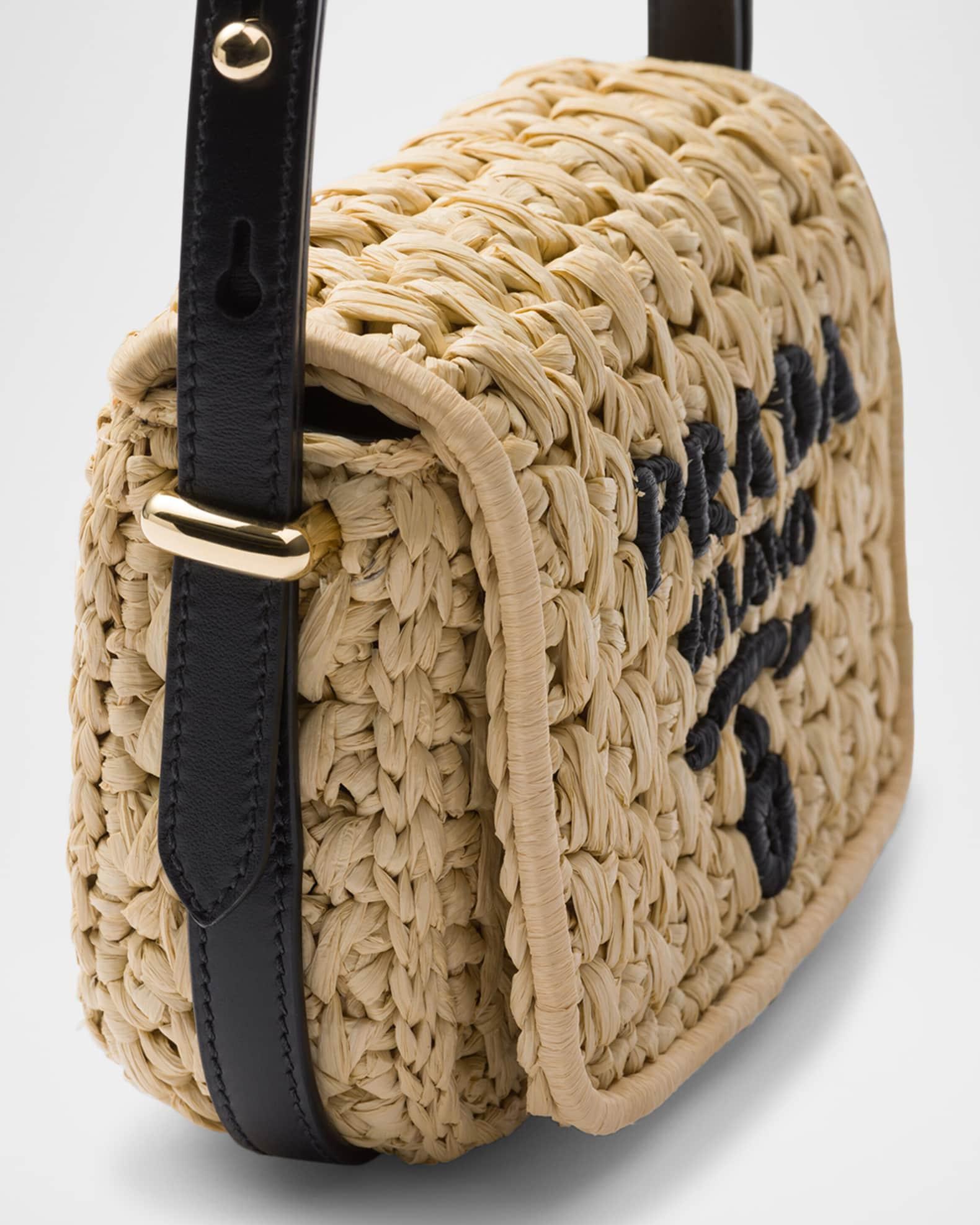 Crochet and Leather Shoulder Bag Product Image