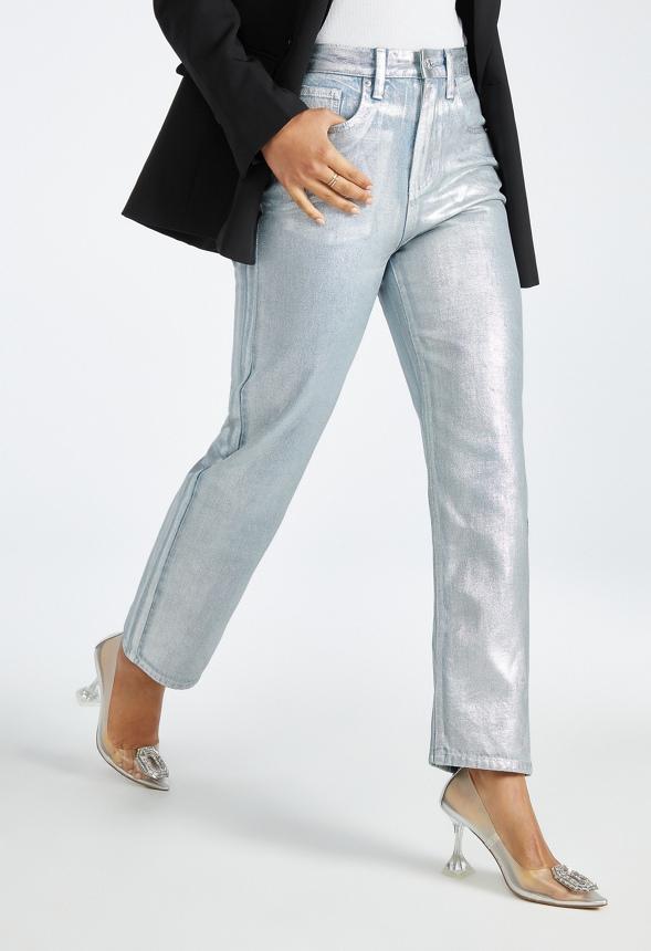 JustFab Margaux Platform Loafer Pump Womens Black/ White Size 8.5 Product Image