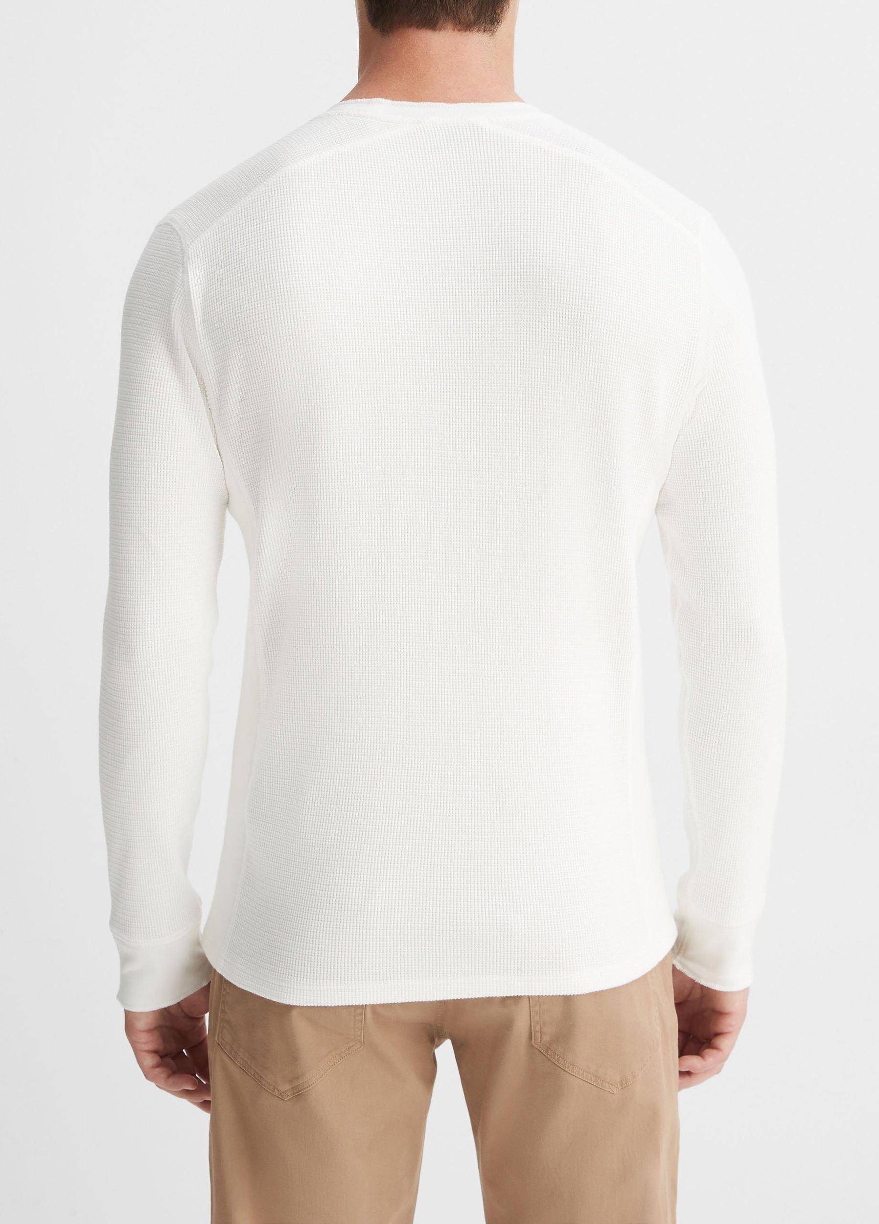 Pima Cotton-Blend Thermal Long-Sleeve Pullover Product Image