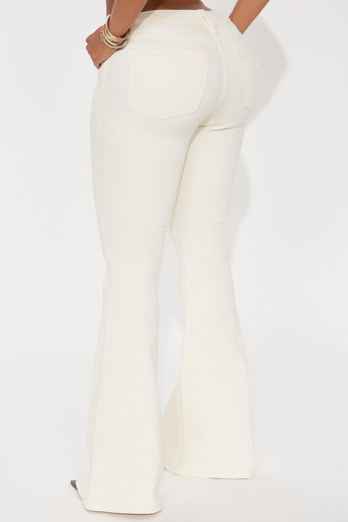 Mirador Low Rise Flare Jeans - Cream Female Product Image