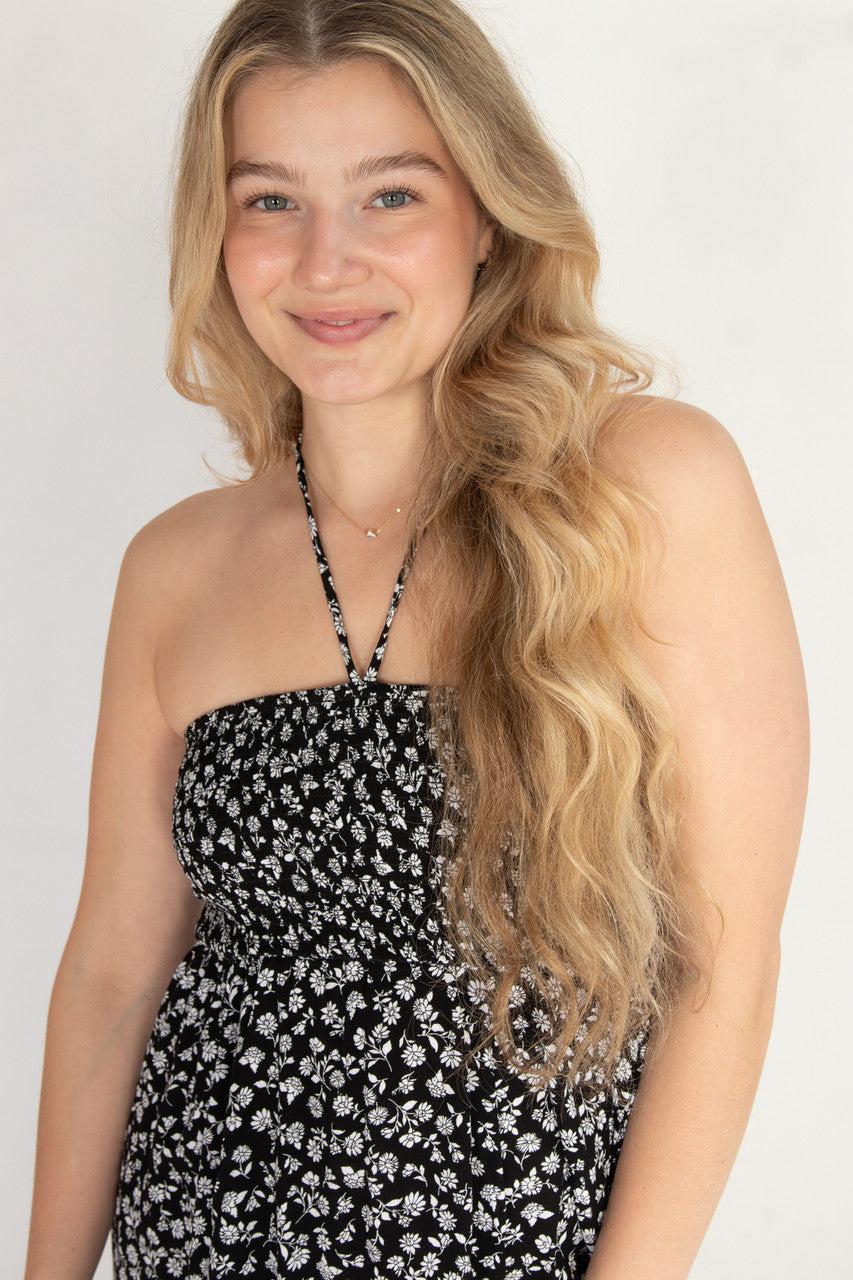 Floral Smocked Hanky Hem Dress Product Image