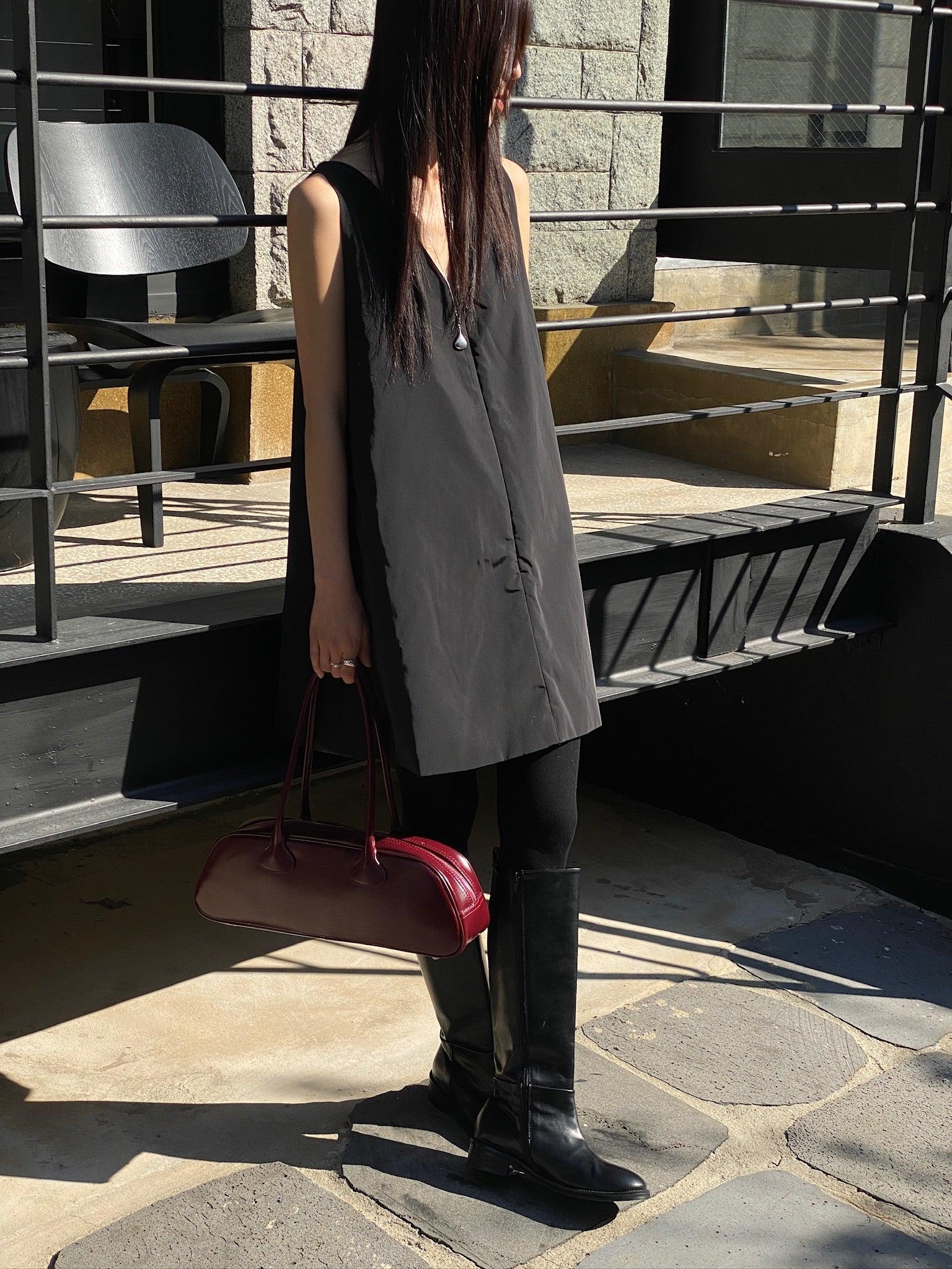 Puffer Mini Dress Black Product Image